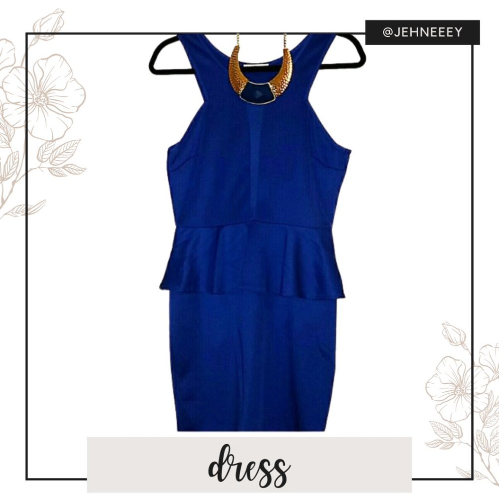 Charlotte Russe Royal Blue Peplum Dress
